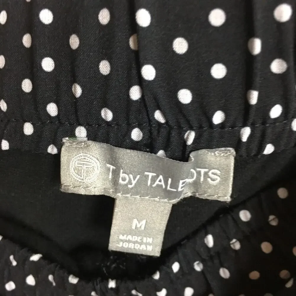 Talbots Black & White Dotted Golf Tennis Athletic  Skort Medium